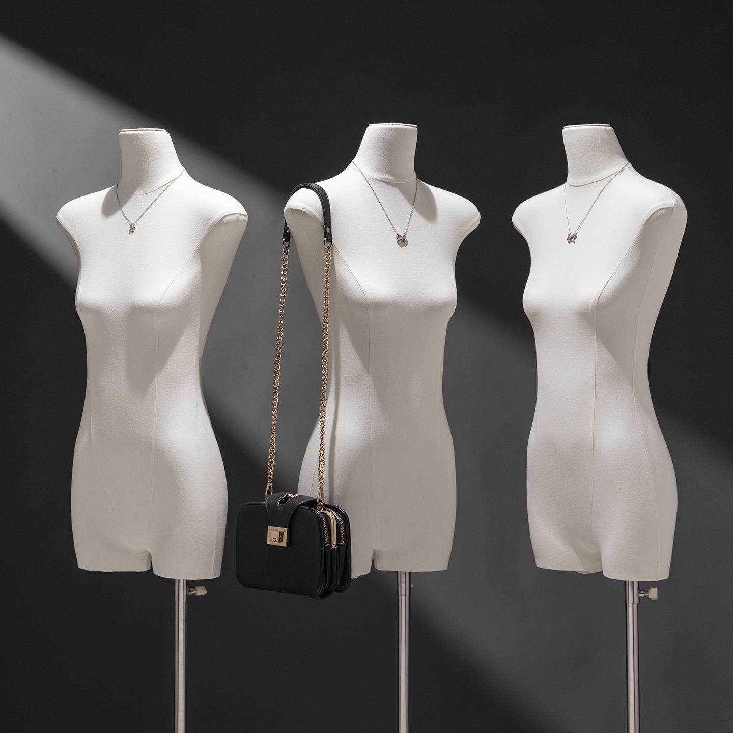 扁身挂件手平胸模特女服装店橱窗人偶展示架半全身假人体道具模型