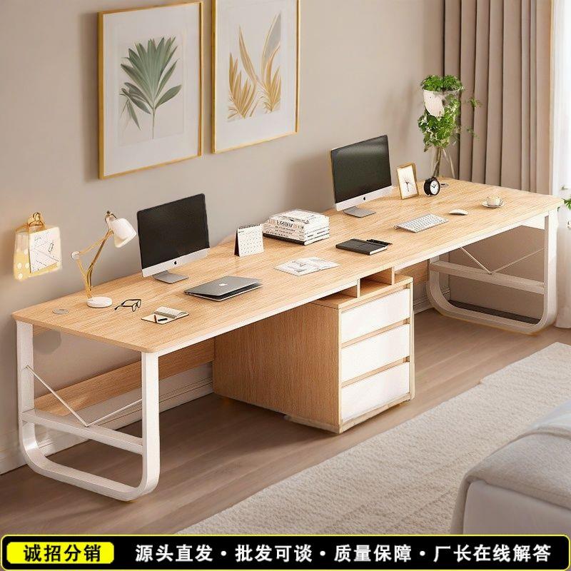 电脑桌出租屋小户型家用书柜办公书桌简约工作台学生桌收纳柜一体
