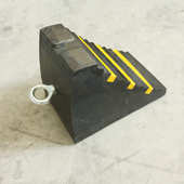 货车木止防倒器退三角供应溜致能滑橡胶工厂橡胶车轮停车止器