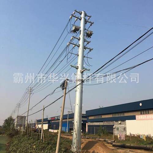 秦皇岛电力钢杆 10KV钢管杆 双回路钢管塔 耐张输电钢杆