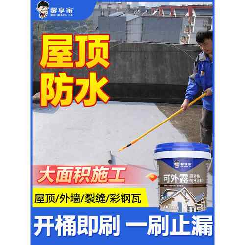 防水补漏材料屋顶平房楼顶室外外墙裂缝渗水漏水聚氨酯涂料胶