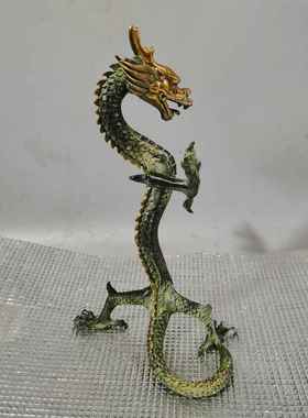 铜器铜鎏金龙古玩收藏 龙做工精细 工艺 自己收藏 家居摆