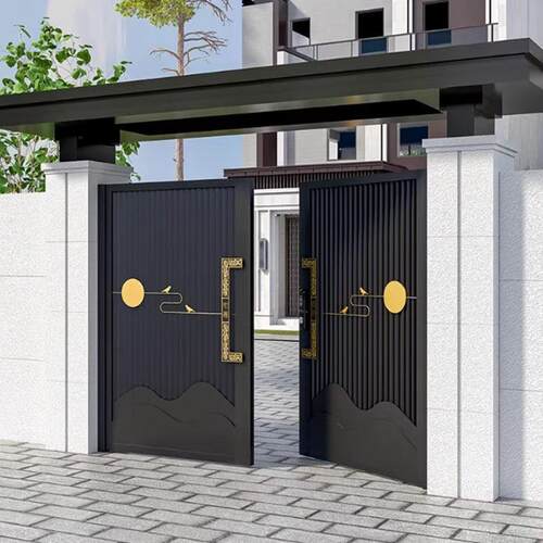 铝合金大门别墅庭院门户外铝艺大门双门农村自建房大门自动门