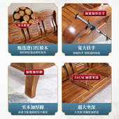 椅农村三人沙发堂屋中式 自建房木制小户型冬夏实木春秋木头位两用