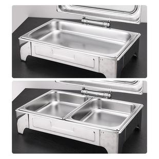 加不锈钢酒精炉菲炉翻盖食店物酒厚店保布温餐具GS08酒自助餐炉