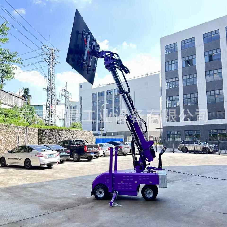 智能幕墙玻璃真空吸盘车吸玻璃钢板电动翻转移动安装机械车600KG