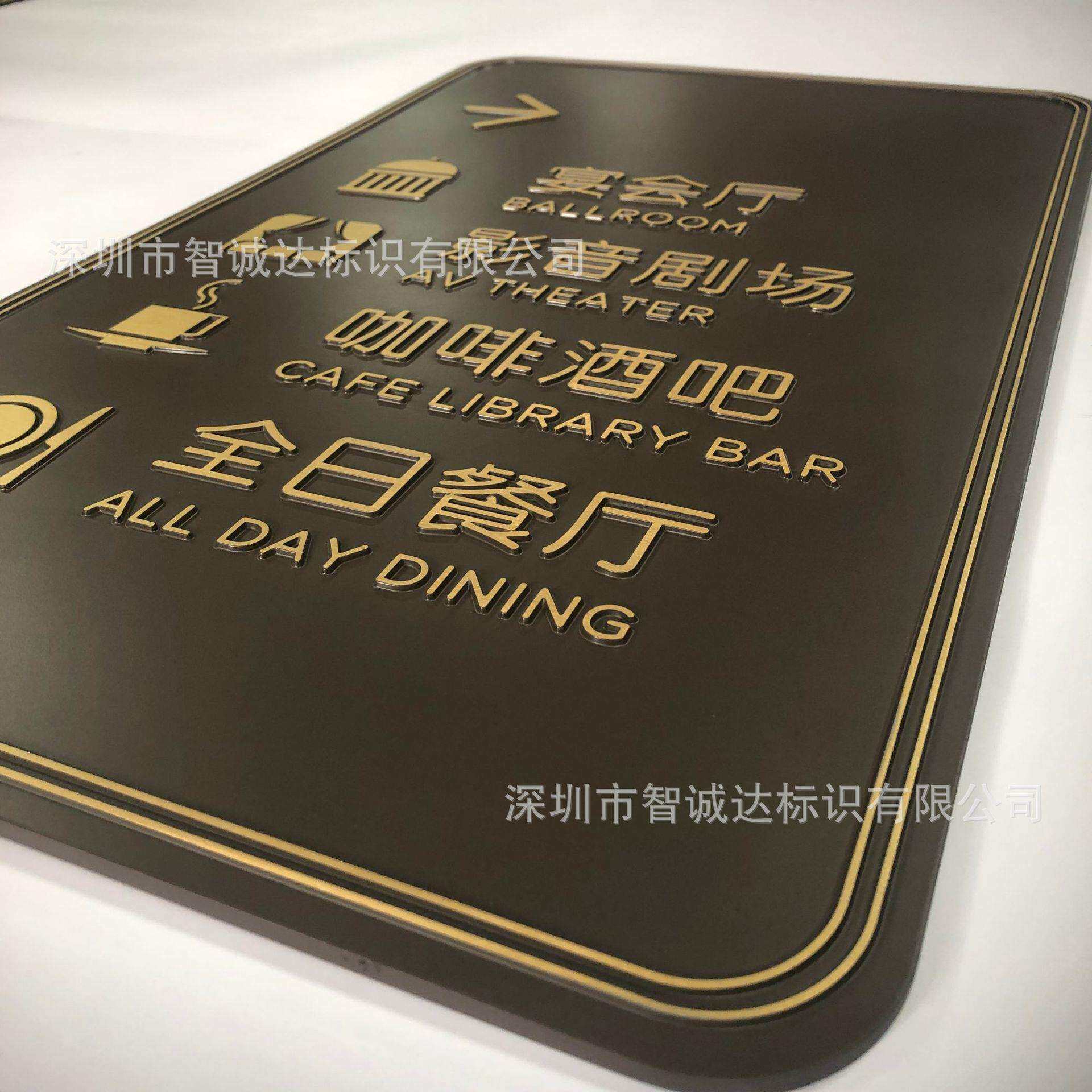 金属牌匾浮雕立体信息导视牌指示牌索引牌广告牌腐蚀牌科室蚀刻牌