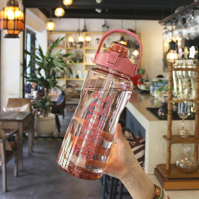 2000ml大容量水杯刻度2L升水瓶耐高温女水壶夏季运动塑料杯子水樽