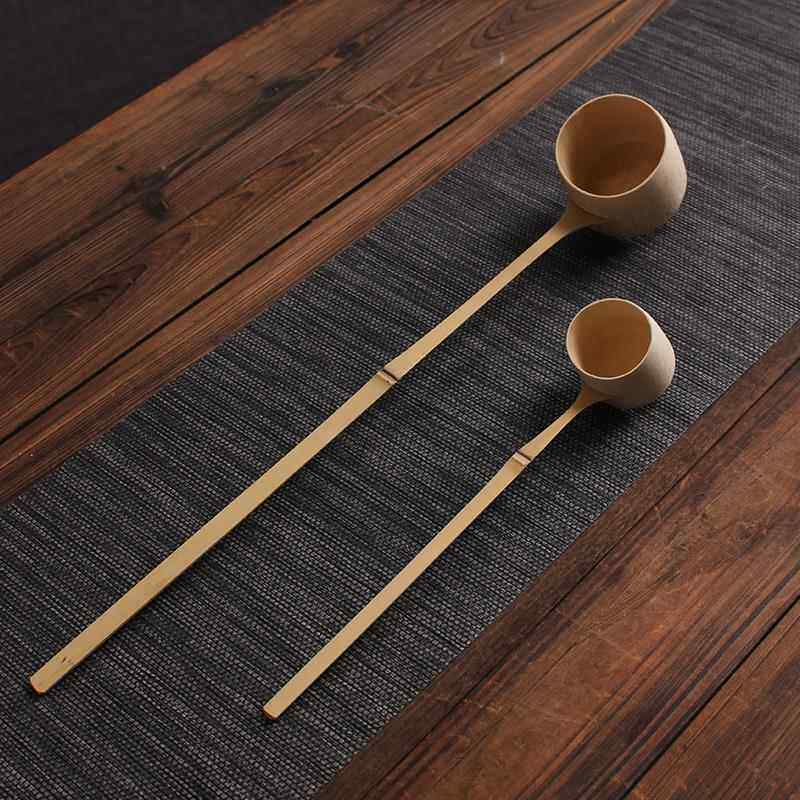 白竹水勺子 茶道水勺 日本茶道 竹木水勺 水瓢 舀水日式茶具零配