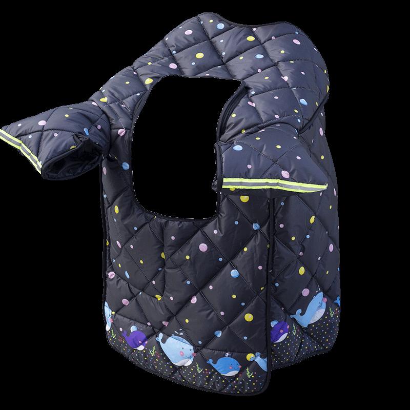 亲子电动车挡风被冬天冬季加绒保暖加厚电瓶车儿童款防风被防风罩