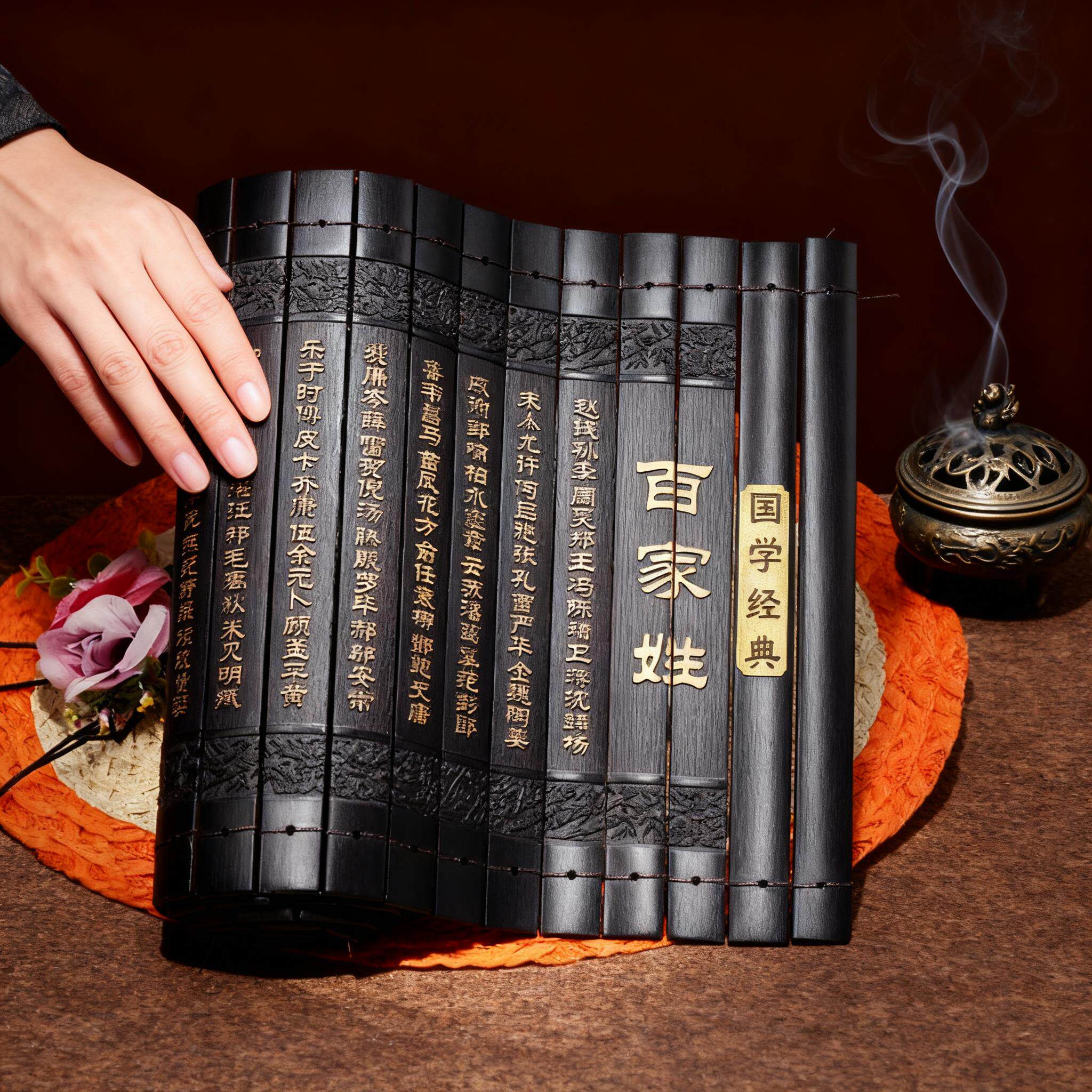 厂家生产竹简 阳雕雕刻竹书竹制品 竹编工艺品竹木制品工艺品