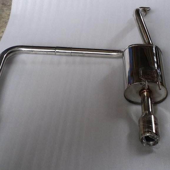 适用思铭改装配件排气尾段内回压M鼓 燕子尾排气管思域双出尾嘴喉