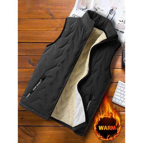 O 52186 Fleece men's vest 加绒士马甲跨境速卖通外