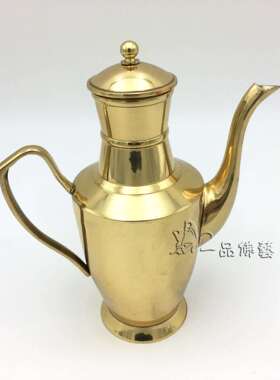 铜光身酒壶 酒具 铜酒壶 供奉用品家居摆件