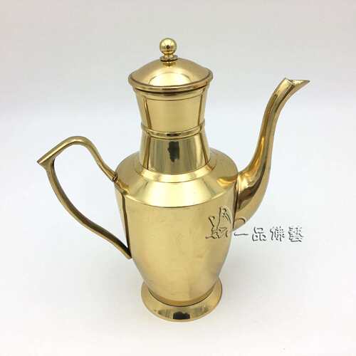 铜光身酒壶 酒具 铜酒壶 供奉用品家居摆件
