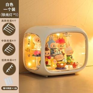 太空舱手办公仔亚力克展示柜盲盒收纳架玩具玩偶摆件透明盒子框