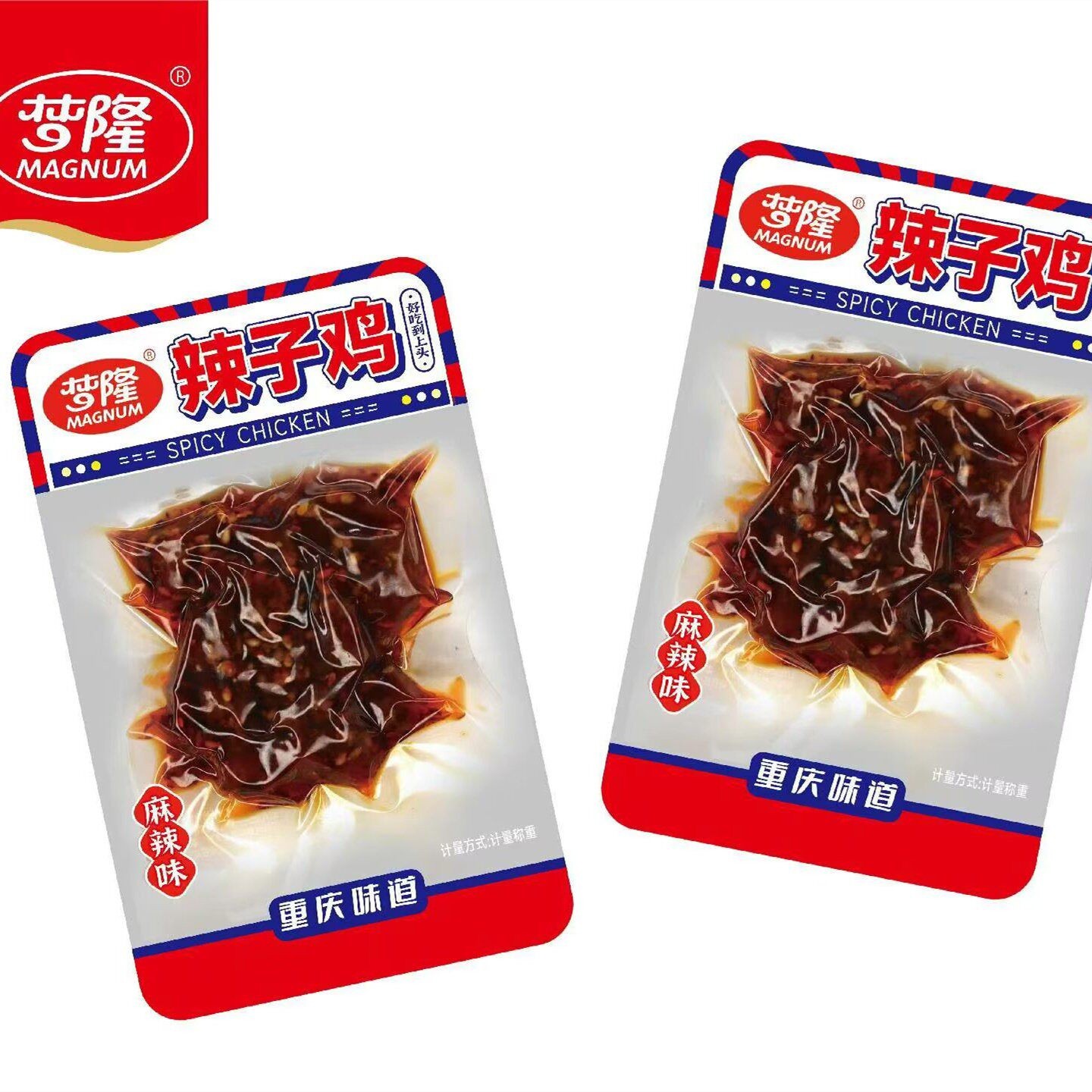 梦隆辣子鸡系列烧烤味、麻辣味二选一 独立小包装 散称1斤