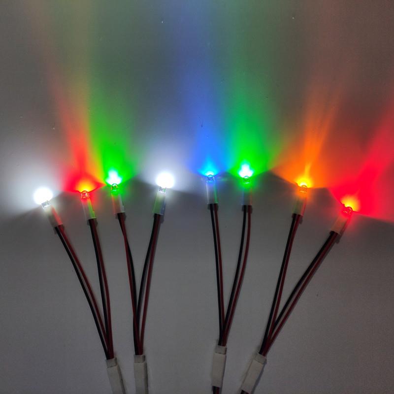 包邮F5发光二极管带电池盒开关DIY自制LED灯5V电压常亮led手工灯