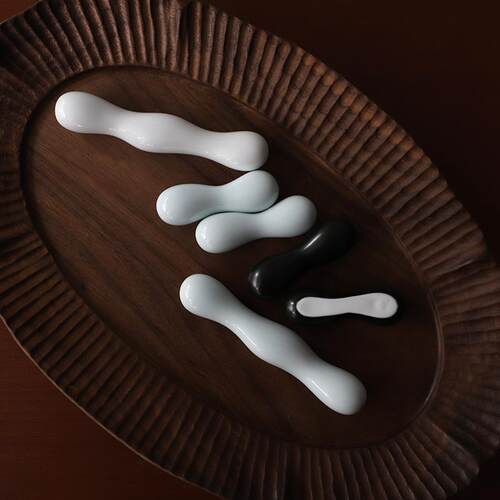 陶瓷筷子托山水一间中国风架筷公筷餐厅摆台刀叉架小巧简约