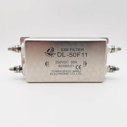 50A直流滤波器DL-50F11 坚力抗干扰EMI电源滤波器