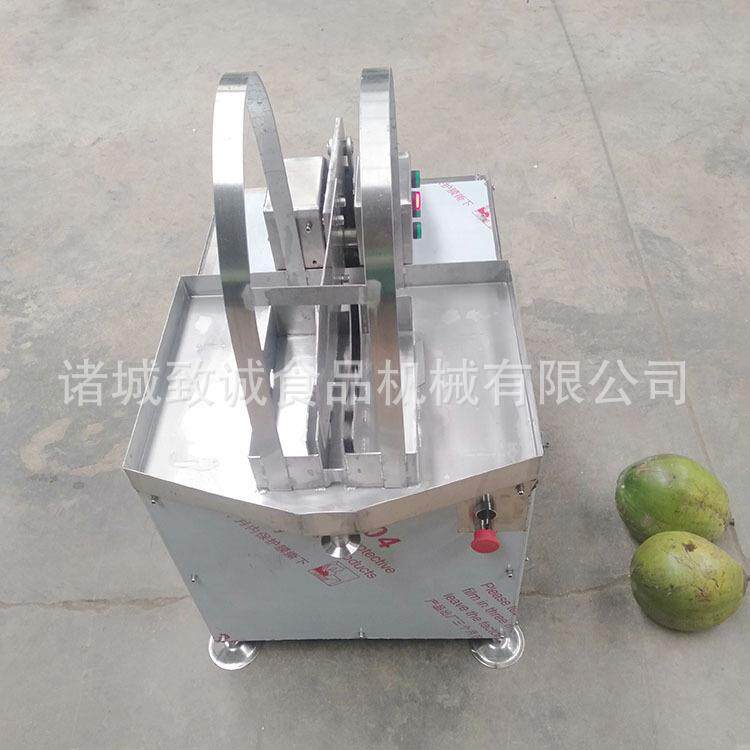 海南青椰子破壳机 青椰劈半机 不锈钢椰汁收集切半器