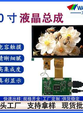 7寸液晶屏带触摸1024*600电容触摸lcd屏幕HDMI接口液晶显示屏总成
