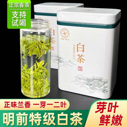 白茶叶自己喝2025年新茶正宗春茶珍稀白茶绿茶明前特级白茶茶叶