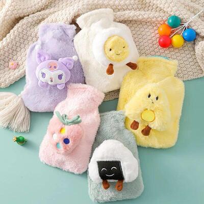 250ML Hot Water Bottle Plush Cartoon Dog Kawaii Cloud Animal