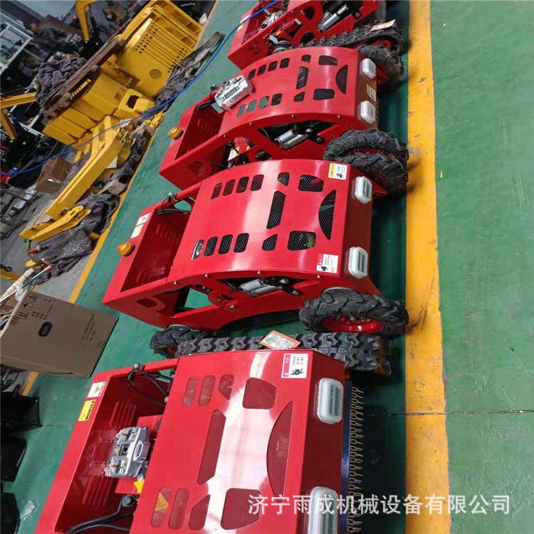 遥控履带割草机 荒草地履带剪草机 果园用油电两用割草机 图片