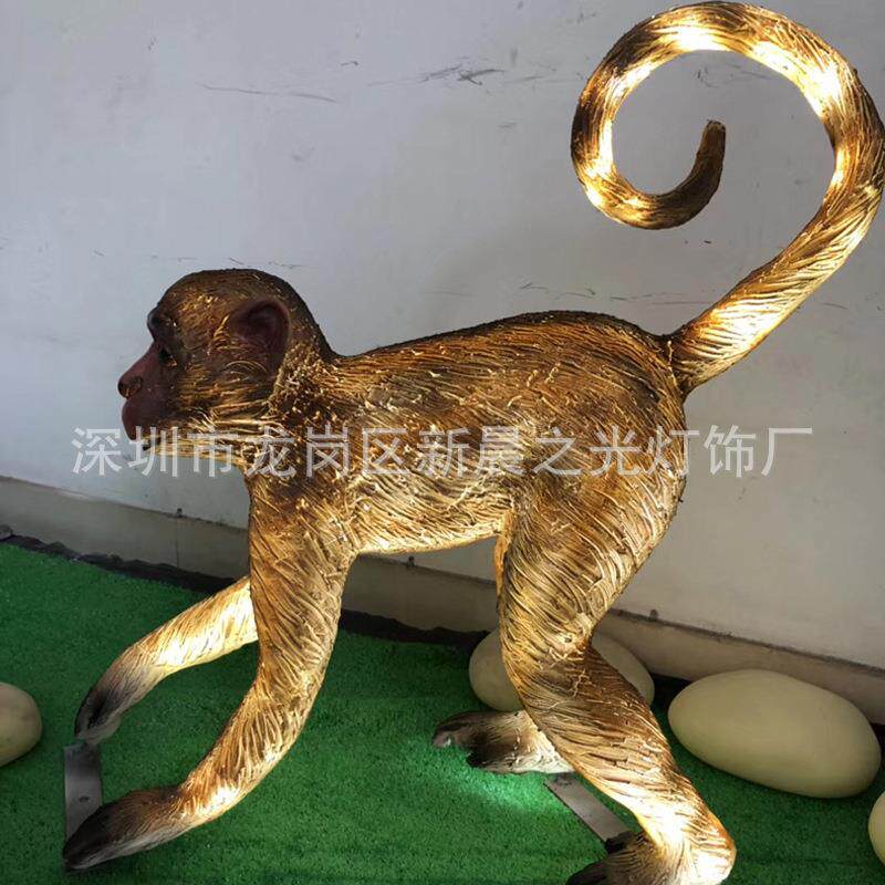 户外庭院发光带灯仿真动物园林雕塑花园公园景观植物装饰摆件