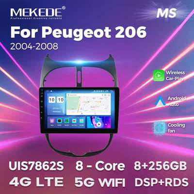 适用于雪铁龙C204-08款标致206Peugeot206安卓中控车载导航仪