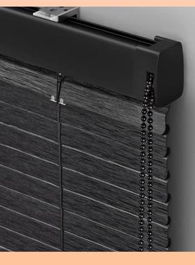 ?成品百叶窗窗帘免打孔黑色型PV房C型百叶F$ph($%p卫生间卧室L厨