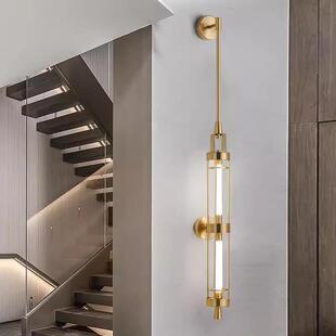 设计师酒店大堂过道长臂壁灯餐厅大厅售楼部现代简约长杆壁挂吊灯