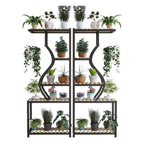 花架隔断花店阳台置物架网红多层创意靠墙客厅落地式铁艺花盆架子