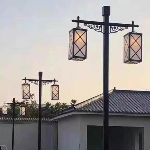 花园景观灯中式庭院灯双灯头小区街道户外现代庭院灯小区仿古灯