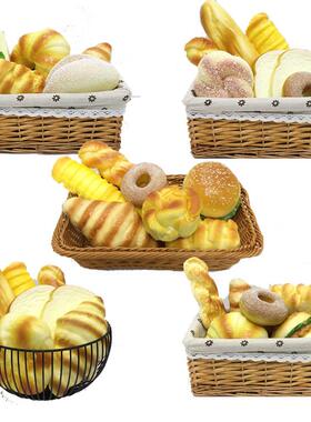 样板房厨房软装摆件装饰品彷真面包摆设道具陶瓷展厅家居饰品陈设