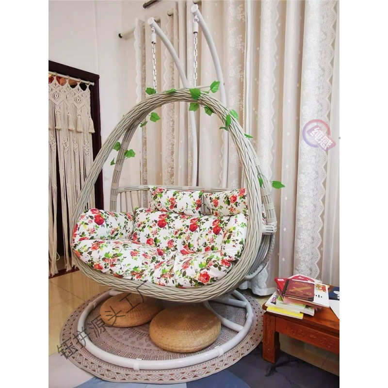 吊篮阳台摇篮椅家用吊床懒人秋千室内双人吊椅椅子摇椅三件套