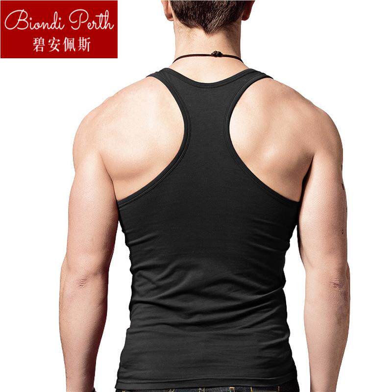 背心2024新款男夏天棉弹修身型健美紧身色窄肩大码打底工字0526c