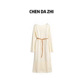 高级感镂空羊毛针织，连衣裙+吊带裙，两件套女2024春温柔风长裙