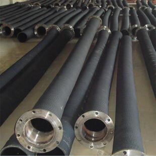 254mm×7×8法兰水龙吸引水橡胶管疏浚管钢丝骨架埋吸吸沙胶管