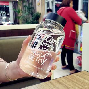 新款 1L升水杯大容量大肚水壶小口果汁密封玻璃杯冷泡水瓶果茶饮