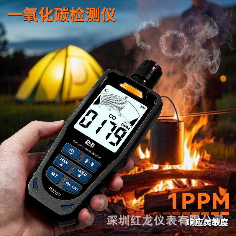 新品一氧化碳检测仪高灵敏CO有毒气体声光报警器家用工业用充电款