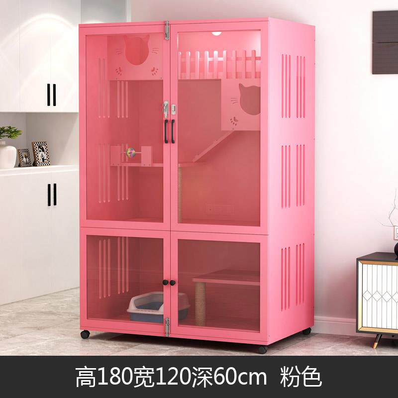 正品猫笼别墅猫实木寓猫柜子猫架大空间豪华屋展示柜公爬家用支持