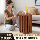 仿实木凳子圆凳家用茶几叠叠凳备用餐桌收纳组合凳家用可叠放板凳