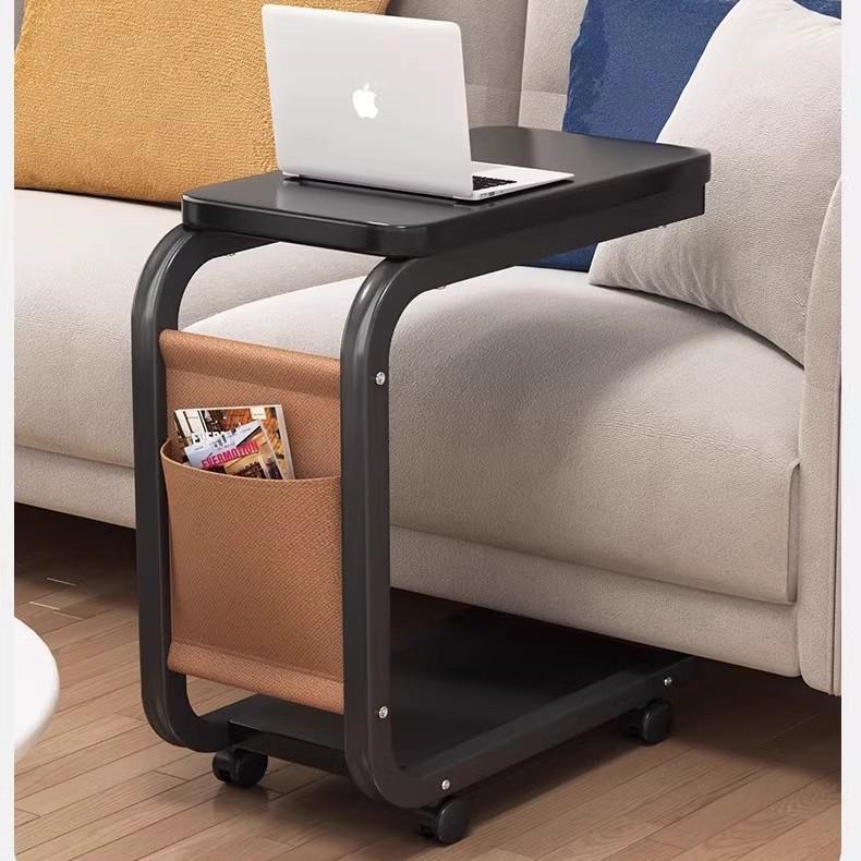 迷你带轮可移动小茶几小户型客厅沙发床边茶几C型简约双层小茶桌