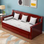 实木2发床坐卧沙两用YEN小户型多功能1.5可叠推拉客厅卧室1.米1.