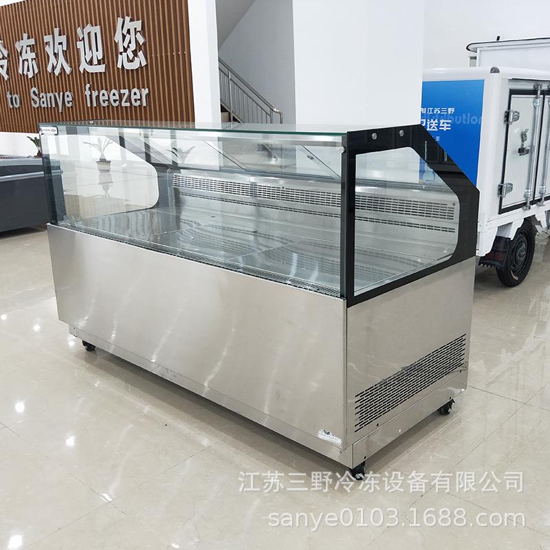 304不锈钢熟食柜凉菜卤菜展示柜无霜直角陈列柜保鲜柜商超用冷柜