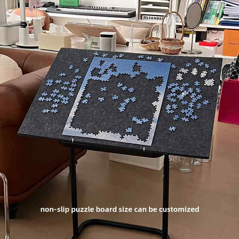 可定制尺寸拼图垫板折叠1000片2000专用拼图毯板毛毡板【9mm厚】