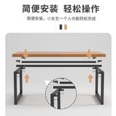 北欧餐桌家用小户型简约长方形吃饭桌子出租房简易铁艺餐桌椅组合