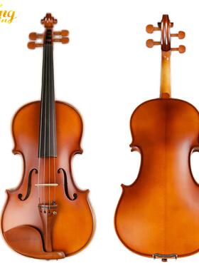 通灵韩式手工初学者 小提琴 乐器 4/4练习普及哑光